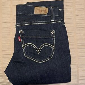 Levi's Indigo Denim Jeans with White Stitching